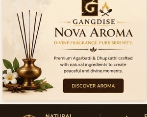 GANGDISE NOVA AROMA — Premium incense pot with burning sticks and flowers